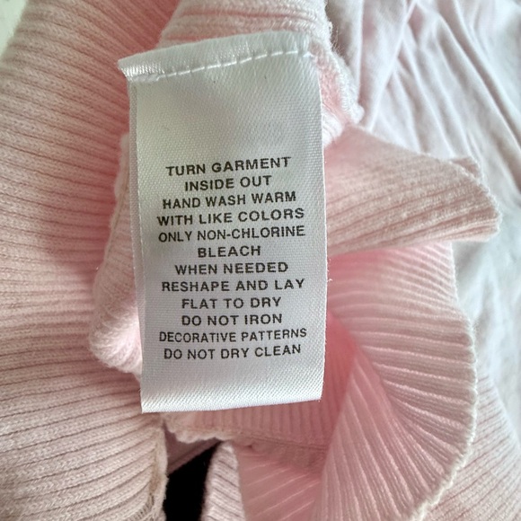 Designers Originals blush pink black button-down cardigan sweater polka dots bow - Picture 4 of 11